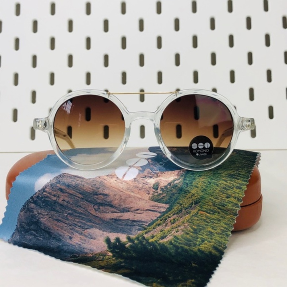 KOMONO sunglasses NEW Vivien Clear round gold UV400 - Picture 6 of 16